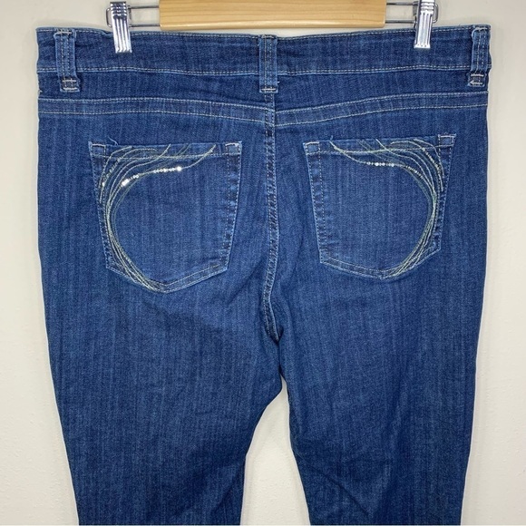 Size 18 Lee Slender Secret Blue Denim Jeans Bootcut Stretch - Picture 6 of 12
